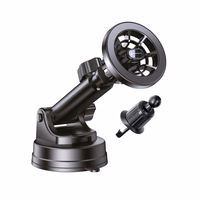 FORCELL F-GRIP PrecisionX magnētiskais automašīnas turētājs vējstiklam / panelim / gaisa ventilācijai, saderīgs ar MagSafe, melns