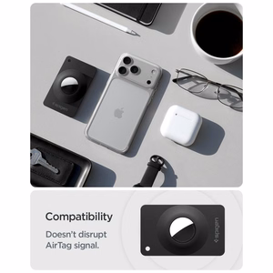 Spigen AirFit 2 maciņi Apple AirTag 1/2, 2 gab. – melni