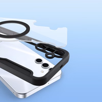 Dux Ducis Skin X Pro viedtālruņa apvalks Samsung Galaxy S25 ar MagSafe un maku - melns