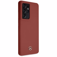 Mercedes Silikona Line apvalks Samsung Galaxy S21 Ultra sarkans