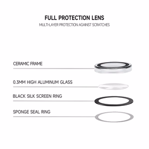 Temperēts stikls Tel Protect 3D objektīvam kamerai Samsung Galaxy S24 Ultra - melns (5 gab.)