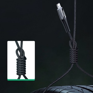 USB kabelis Joryoom S-1224K2 melns Type-C / Lightning 120cm (līdz 20W)