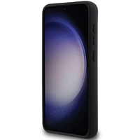 Karl Lagerfeld silikona Karl&Choupette metāla piespraude viedtālruņa apvalks Samsung Galaxy S23+ - melns