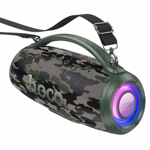 Bluetooth skaļrunis LED 2 x 20W 4h Hoco HA4 kamuflāža zaļš