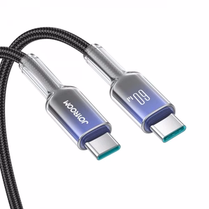 USB kabelis Joyroom S-A42 melns Type-C / Type-C 120cm (līdz 60W)