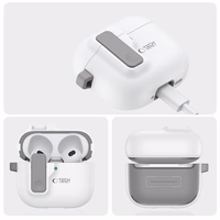 Tech-Protect plāns āķa apvalks AirPods 4 - balts
