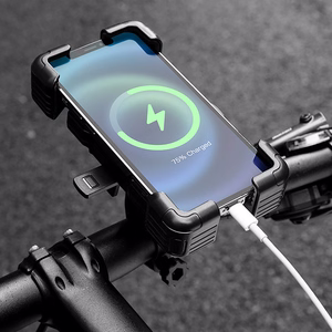 Rockbros HW-117 tālruņa turētājs ar skavu velosipēda stūrei – melns un pelēks
