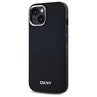 DKNY Vienkāršs logotips magnētiskais iPhone 15 viedtālruņa apvalks - melns