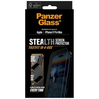 PanzerGlass Stealth īpaši plats Fastfit rūdītais aizsargstikls iPhone 17 Pro Max viedtālrunim