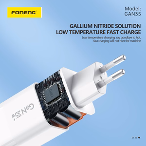 Foneng Lādētājs GAN35 GaN - 2x Type-C - PD 35W 3A balts