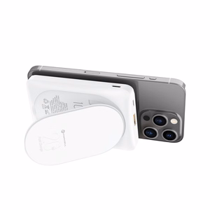 Portatīvais lādētājs saderīgs ar MagSafe Forcell F-Energy MagStand F10K2 QC3.0 PD 5A 20W 10000 mAh balta