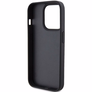 Ferrari dygsnots metāla logotipa apvalks iPhone 15 Pro – melns