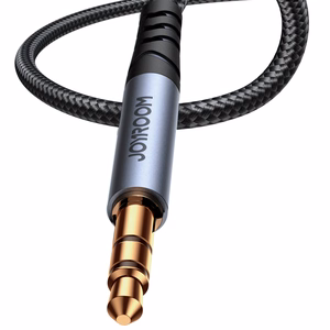 Joyroom stereo audio kabelis AUX 3.5 mm mini ligzda 1.2m melns (SY-A08)