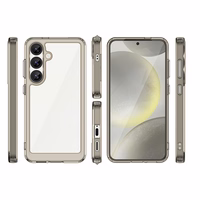 Kosmosa apvalks ar gēla rāmi Samsung Galaxy S25 - caurspīdīgs melns