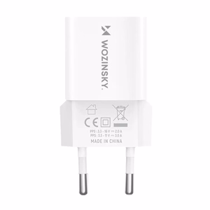 Wozinsky WWCEAC GaN USB-A USB-C 33W сетевое зарядное устройство - белое