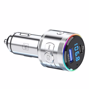 3mk Hyper automašīnas FM raidītājs ar uzlādi, 48 W, QC/PD/PPS, USB 1C1A, sudraba krāsā