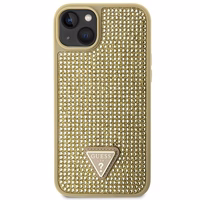 GUESS apvalks IPHONE 13 / 14 / 15 GUHCP14SHDGTPD (Rhinestone trīsstūris) zelta