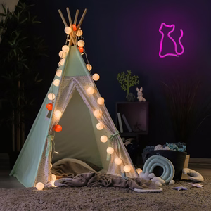 Neon LED Light CAT rozā Bat + USB FLNE04 Forever Light