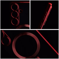 ELECTRO MAG COVER magnētiskais viedtālruņa apvalks, saderīgs ar MagSafe, paredzēts SAMSUNG S25 Ultra, sarkans