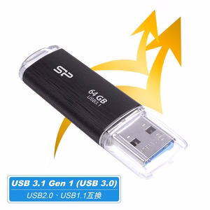 SILICON POWER Blaze B02 USB zibatmiņa 64 GB USB Type-A 3.2 Gen 1 (SP064GBUF3B02V1K) melna