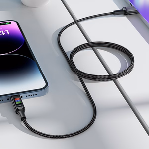 Acefast C7-04 USB-A USB-C 60W 1.2m kabelis ar ekrānu - melns