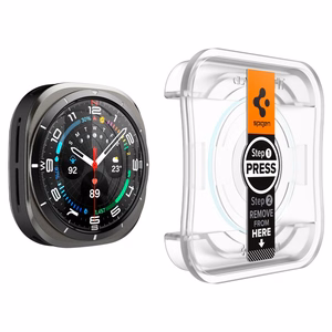Spigen Glas.TR EZ Fit rūdīts aizsargstikls Samsung Galaxy Watch Ultra (47mm) - caurspīdīgs (2 gab. komplekts)