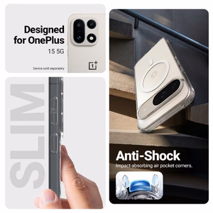 Crong Hybrid Clear Magnetic MagSafe vāciņš ierīcei OnePlus 15, caurspīdīgs