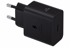 Sienas lādētājs Samsung EP-T4511XBEGEU 45W ar USB-C uz USB-C kabeli 1.8 m, melns