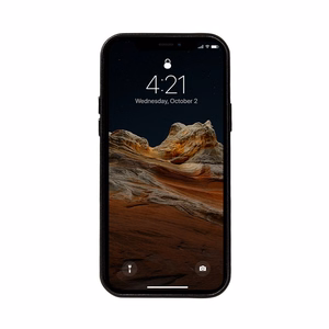 Crong Essential Cover vāciņš ierīcei iPhone 12 Pro Max, no mākslīgās ādas, melns