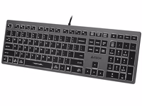 A4Tech FSTYLER FX60H (balts Backlit) keyboard USB QWERTY melns, pelēks