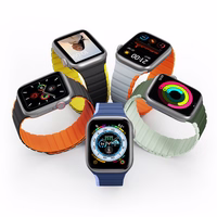 Magnētiskā pulksteņa siksna Apple Watch SE, 9, 8, 7, 6, 5, 4, 3, 2, 1 (41, 40, 38 mm) Dux Ducis pulksteņa siksna (LD versija) - pelēkā / oranžā