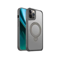 Etteri Matētais Mag Ring viedtālruņa apvalks iPhone 12 / 12 Pro 6,1 pelēks (m)