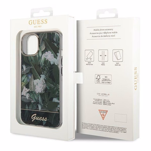 Guess GUHCP14MHGJGHA iPhone 14 Plus 6.7 "zaļš/zaļš cietais apvalks Jungle Collection