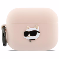 Karl Lagerfeld Silicone Chaupette Head 3D macins AirPods Pro 3 - roza