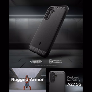Spigen Rugged Armor maciņš modelim Samsung Galaxy A27 5G – matēti melns