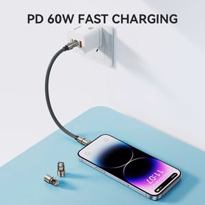 BWOO siksniņas kabelis USB-C - USB-C 0.3m 60W ar siksniņu