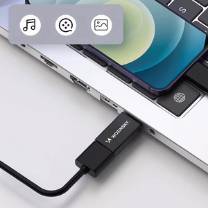Wozinsky W10GY1S USB-C - USB-A 3.2 10Gb/s adapteris - melns