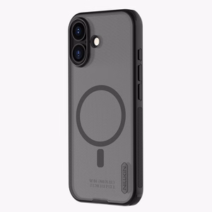 Nillkin Super Frosted Shield Pro Magnētiskais viedtālruņa apvalks saderīgs ar MagSafe iPhone 17 - caurspīdīgs melns