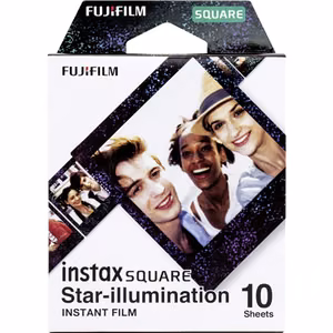 Fujifilm Instax Square star Illumination Instant film (10pl) 86 x 72 mm Print Size: 86mm x 72mm, Image size: 62mm x 62mm Quantity 10