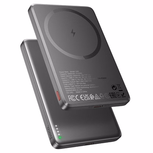 Portatīvais lādētājs saderīgs ar MagSafe Hoco 5000 mAh QC PD 2A 20W Q26 metāla pelēka