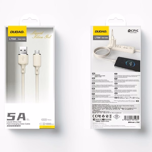 Dudao L7SM USB-A - micro USB kabelis 5A 1m - bēšs