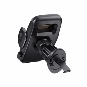 Crong Carclip Air Vent universāls automašīnas tālruņa turētājs ventilācijas restei, melns