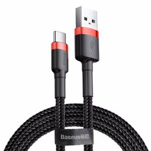 Baseus kabelis Cafule USB - USB-C 1,0 m 3A sarkans-melns