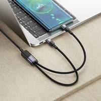 Kabelis 2in1 USB C uz USB C / USB C Hoco 5A 100W 1,2 m U139 melns
