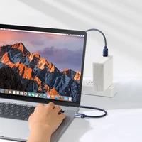 Joyroom A4 USB-C / USB-C 100W 1.2m kabelis ar digitālo indikatoru - zils