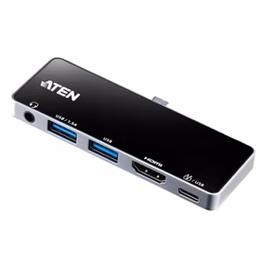ATEN UH3238-AT – ceļojumu USB-C dokstacija ar caurlaides barošanu