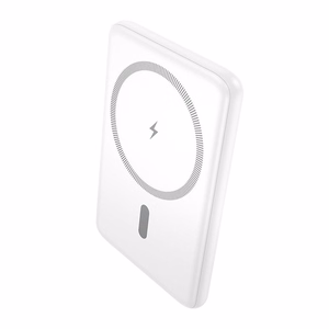 Portatīvais lādētājs Hoco 5000 mAh QC PD 2A 20W īpaši plāns J140A balts saderīgs ar MagSafe