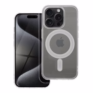 CLEAR MAG COVER viedtālruņa apvalks, saderīgs ar MagSafe, paredzēts IPHONE 15 Pro, caurspīdīgs
