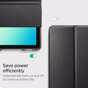 Spigen Smart Fold korpuss Samsung Galaxy Tab A9+ / A11+ - Melns