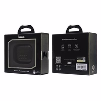 Audi ādas vāciņš ar lielu logotipu AirPods 3 - melns